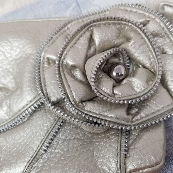Silver Wristlet with Floral Accent - Picture 11 of 11